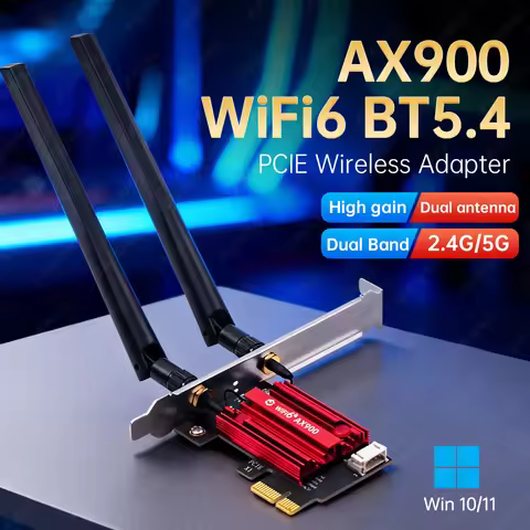 AX900 WiFi 6 PCI-E Adapter BT 5.4 900Mbps Dual Band 2.4GHz/5GHz 802.11AX Wireless Network Wi-Fi 6 Ca