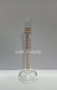 Haberg/Germany_กระบอกตวงแก้ว 10 ML , Measuring Cylinder Hexa Base,Round Base Class 'A'