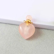 Natural Rose Quartz Amethyst Pendant Perfume Bottle Necklace Pendant