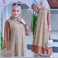 ELRUMI DRESS. Chikan Embroidery Mix Tory Burch. LD.106 PJ.137.