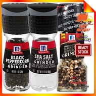 McCormick Sea Salt Grinder, Peppercorn Grinder, Premium Black &amp; White Peppercorn Grinder