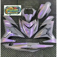 Yamaha Y15 Y15zr V1 V2 Vietnam line silver chrome galaxy purple grey cover set  free emblem(×4)