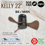 NSB FAN KELLY 22 INCHES MINI CEILING FAN DC MOTOR 3 ABS BLADE R/F 7 SPEED CEILING FAN