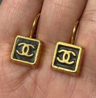 Chanel mini CC Earring Stud 05P 香奈兒黑金冰糖小雙C耳環 耳釘 05P