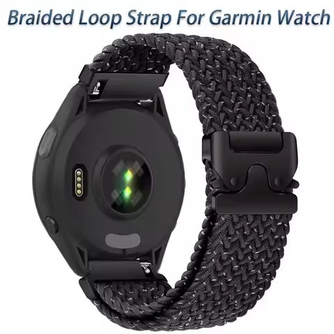 Braided Loop Strap For Garmin Venu 3/2 Active 5 Parachute Buckle Nylon Watchband Garmin Forerunner 9