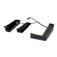 Horizontal Stand for PS5 Slim Console Accessories with 14 Light Mode and 4 USB Hubs Side Stand for P