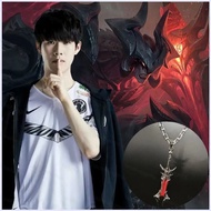 YT4 LOL League of Legends Aatrox Necklace Fashionable Versatile Neck Chain Game Peripherals Jewelry