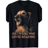 Dog Golden Retrievers T-Shirt, Cotton Golden Retriever theme style T-shirts for Men Women, Gif
