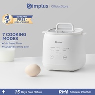 Simplus Multifunctional Egg Cooker |7 Modes | 24h Reservation | SUS304 Steaming Bowl | Steaming Egg 