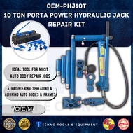 10 Ton Porta Power Hydraulic Jack Body Frame Repair Kit Auto Shop 2 Wheels Lift - 100% New & Origina
