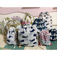 Cotton Linen Drawstring Bag Outing Shipped From Taiwan [F 4-12]