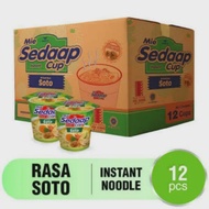 Mie Sedap Cup Soto 1 Dus isi 12 pcs-Mie Sedaap Cup Rasa Soto 1 Dus Isi 12 Cup