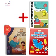 Combo of 3 books to help children develop thinking: 3D geometry + 365 topics + feynman method