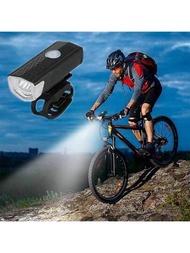 自行車頭燈 Usb 充電,高亮度照明,適合夜間騎行釣魚露營戶外運動
