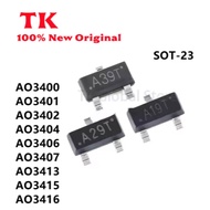 100PCS AO3400 AO3401 AO3402 AO3404 AO3406 AO3407 AO3415 AO3416 AO3404 AO3406 AO3415 SMD SOT-23 In St