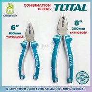 TOTAL Combination Pliers 6" 8" THT110606P THT110806P Hand Lineman Plier Playar Kombinasi 6 / 8 inci inch Original