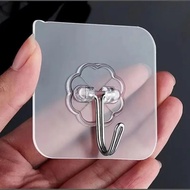 Self adhesive hanging hook hanger 3m transparent sticker hook stainless steel hook holder wall hange