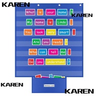 KAREN1 Classroom Pocket Chart, Educational Durable Standards Pocket Chart, Large Class Schedule Char