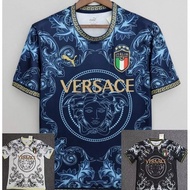 Top Thailand Quality Fashion 2022 2023 Italy vs. Versace blue white Black jersey sports