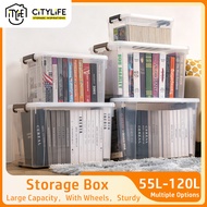 Citylife Widea Stackable Plastic Storage Box Organizer Large Capacity Container With Lid 55L/64L/84L
