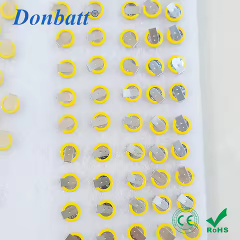 Soldering Pins 3V CR927 Horizontal Mount Trough Hole Type Lithium Button Cell Battery With Tabs For 