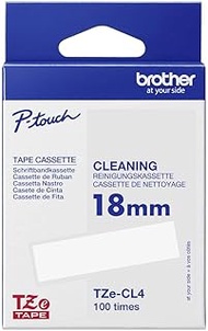 Brother TZECL4 Cleaning Cassette 18 mm 100 Throughness for P-touch 550 3600 9200PC 9200DX 9400 9500P
