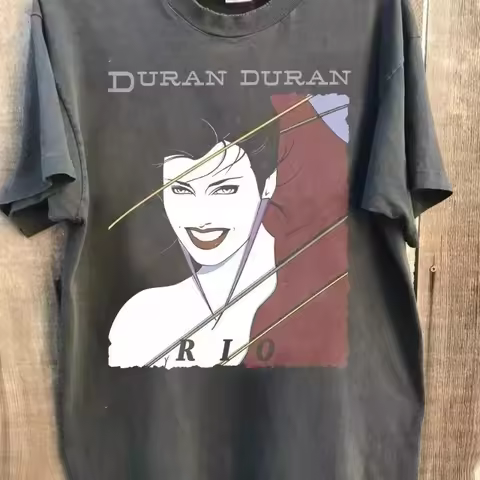 American Vintage Duran Duran Rio Vintage Shirt Graphic Charcoal Unisex T-Shirt Summer New Vintage Me