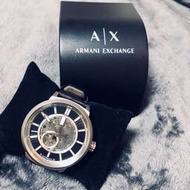 ARMANI EXCHANGE AX1418 男錶皮錶帶機械錶面銀框