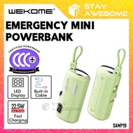 WEKOME 3C Powerbank CCC 5000mAh Portable Pocket 22 5w Fast Charging Built In Cable SAWP19