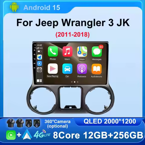 10 inch Android Auto Carplay For Jeep Wrangler 3 JK 2011 - 2018 Bluetooth GPS Navigation Car Radio M