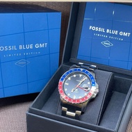 [TimeYourTime] Fossil LE1156 Limited Edition Blue GMT Stainless Steel Date Analog Men's Watch