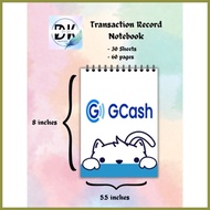 ☏ ◨ ◿ E-load/ Gcash Transaction Record Spring Notebook