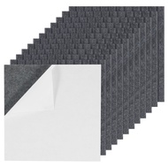 12 ชิ้น Felt Bulletin Board Self - กาว Felt Cork Board กระเบื้อง 11.8 × 11.8 นิ้วตกแต่ง Pin Board พั