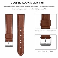 original premium leather strap tali jam samsung galaxy watch active 2 - brown