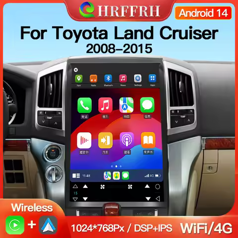 Android For Toyota Land Cruiser 200 LC200 Audio Radio Auto Tesla Screen Car Multimedia Player GPS Ca