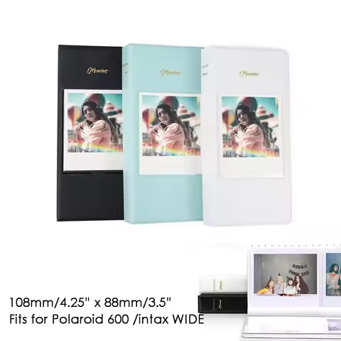 64 Pockets Photo Film Album Storage Book For 600 Film For Fujifilm Instax Wide 300 210 Link Printer 