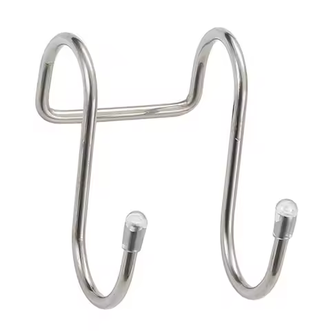Stainless Steel Over Door Hooks Clothes Cupboard Metal Drawer Hanger Hang Bag Towel Hook for Kitchen