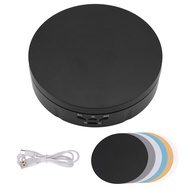 [themremain]-Motorized Rotating Display Stand 360 Degree Photography Turntable with 6 PVC Background