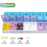 [SG STOCK] DOSE Weekly (7-Day) Pill Organizer and Planner, Portable Medicine Case Box 7 Days AM PM Weekly Travel Pillbox