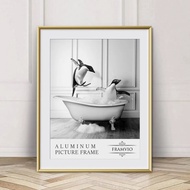 muji MALLBlack metal frame 30x40 50x70cm wall art poster canvas frame gallery modern living room hom