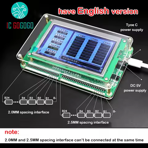 1S - 24S Lithium Battery Pack Single Cell Voltage Tester Measurement Every Series Volt Li-ion Lifepo