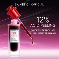SKINTIFIC Peeling Solution 30ml – 12% AHA BHA PHA LHA for Smoother, Clearer Skin