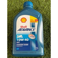 Shell ADVANCE 10W-40 AX7 SYNTHETIC BASED MOTORCYCLE OIL 4T 1L