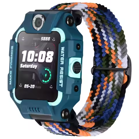 Suitable for Little Genius Phone Watch Z9 Z8 Z7 Z6A Z5 Z4 Z3 Z2 Z1 D2 D3 Snap on Elastic Woven Watch
