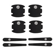 TEMU สติ๊กเกอร์ป้องกันรอยขีดข่วนสำหรับมือจับประตูรถยนต์ ลายคาร์บอน สติ๊กเกอร์สำหรับมือจับประตูรถยนต์