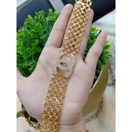 Rantai Tangan Channel Emas Suasa 18k