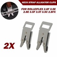 2x Neck Strap Alligator Clips For Rolleiflex 2.8F 3.5E 2.8E 3.5F 3.5T 3.5C 2.8FX