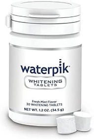 Waterpik Whitening Water Flosser Tablets, Teeth Whitening Tablets for Waterpik Whitening Flosser, Fresh Mint Flavour, Compatible with Waterpik WF-05 and WF-06 Models, Pack of 30 Tablets