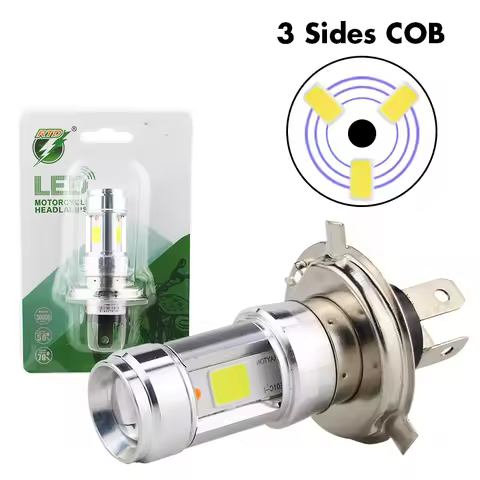 1pc Motorcycle LED Headlight RTD E01C H4 HS1 BA20D S2 Bulb 12W 1200LM DC 9-85V For Motorbike Scooter