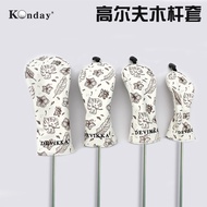 Golf Wood Cover Tropical Flower Leaf Wood Head golf Protective Cover 1/3/5/UT Wood Cover PU New Styl